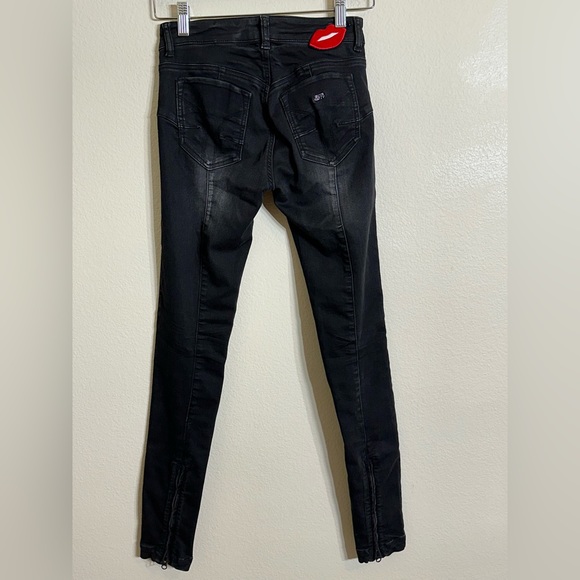 MISS SIXTY womens Black Skinny Fit Jeans Size 24 - Picture 2 of 13